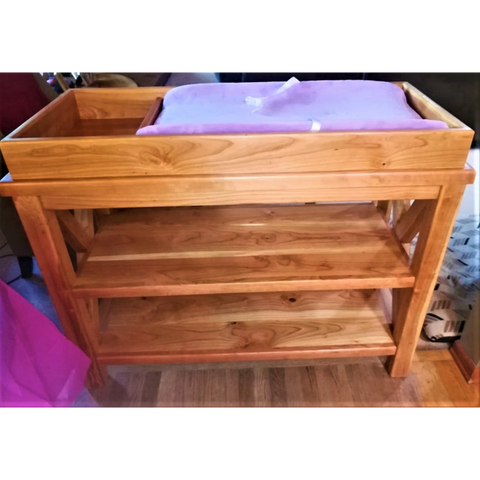 SOLD - AVAILABLE AS CUSTOM ORDER ONLY - Cherry Wood Changing Table