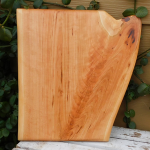 Cherry Wood Charcuterie Board with Clear Rubber Grip Feet