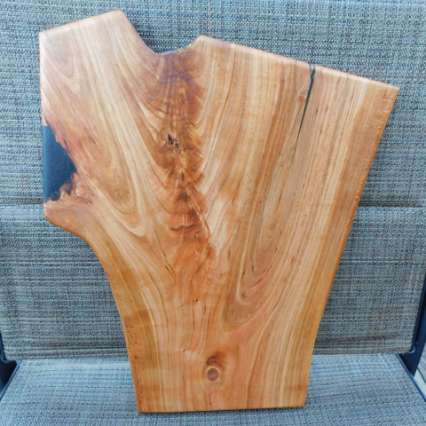 Cherry Wood Charcuterie Board with Clear Rubber Grip Feet