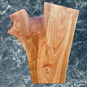 Cherry Wood Charcuterie Board with Clear Rubber Grip Feet