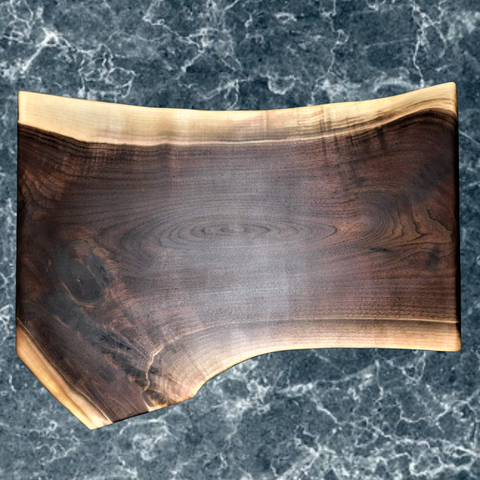 Black Walnut Charcuterie Board with Clear Rubber Grip Feet