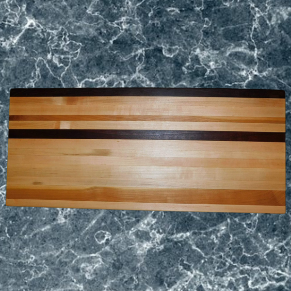 Cherry Wood, Maple, & Mahogany Edge Grain Cutting Board