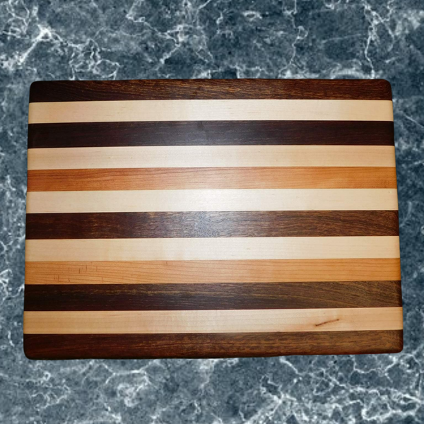 Black Walnut, Cherry Wood, & Maple Edge Grain Cutting Board