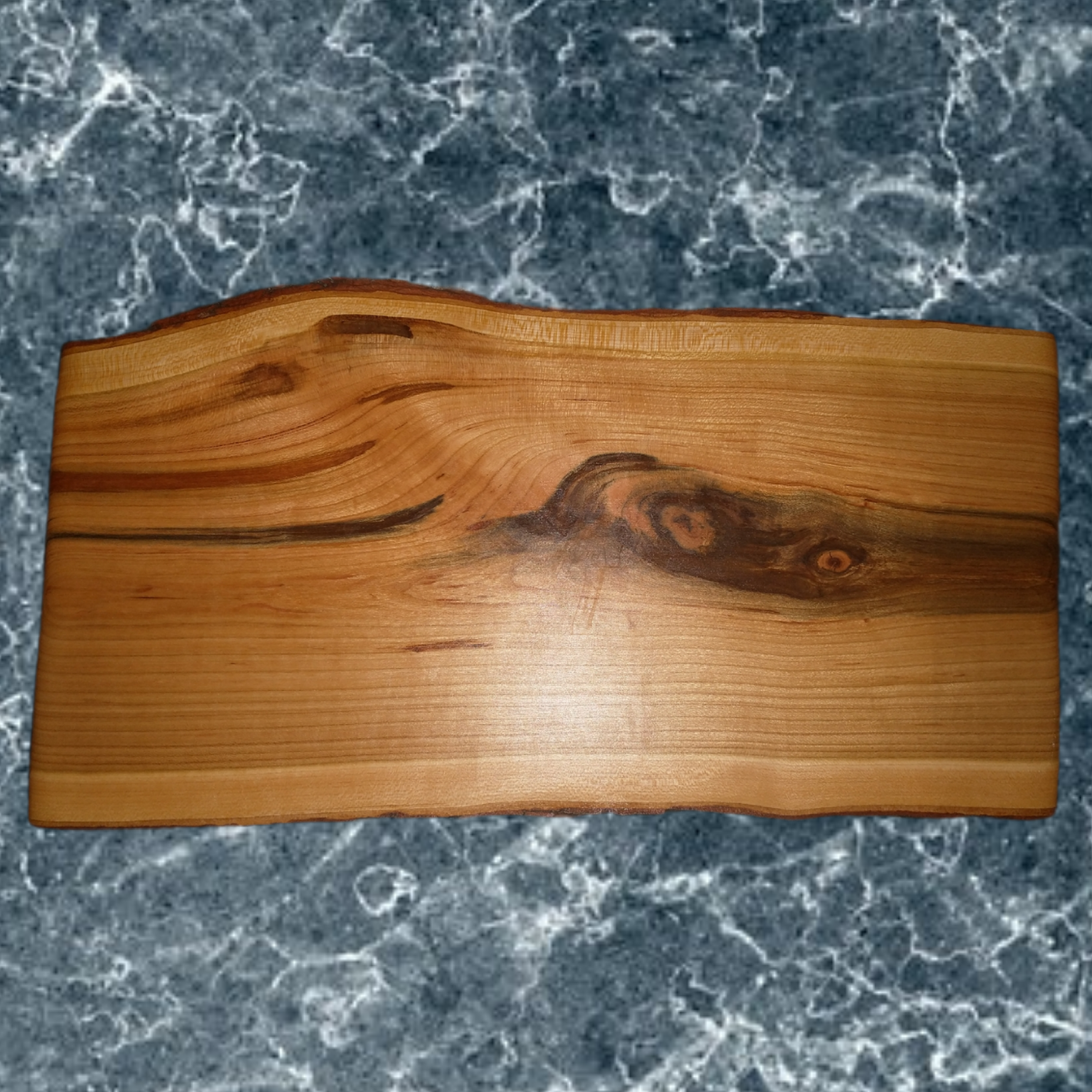 Cherry Wood Charcuterie Board with Clear Rubber Grip Feet