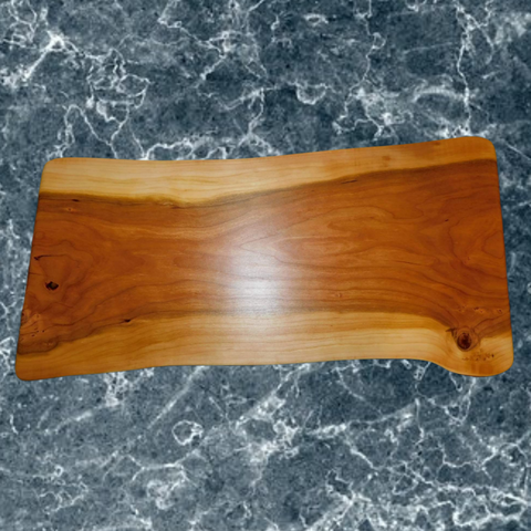 Cherry Wood Charcuterie Board with Clear Rubber Grip Feet